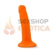 Dildo 6' con base de sopapa naranja